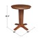 International Concepts 30 in. Solid Wood Round Top Pedestal Dining Table - 35.9 in. High, Distressed Oak K42-30RT-23B-36 - alternate 3